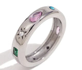 Water Drop Geometry Color Zircon Ring For Women